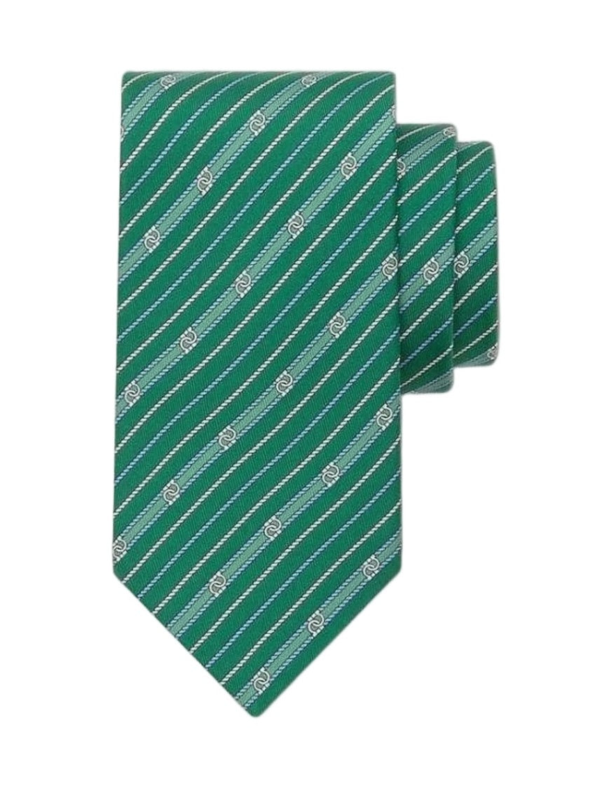 Salvatore Ferragamo Silk Neck Tie With Intertwined Motifs