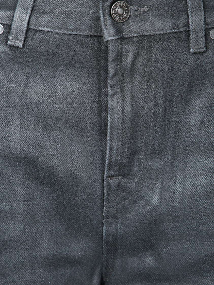 7 For All Mankind Wide-Leg Black Jeans With Classic Five-Pocket Design