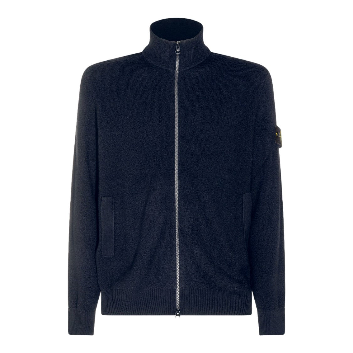Stone Island Zip-Up Sweater With High Collar