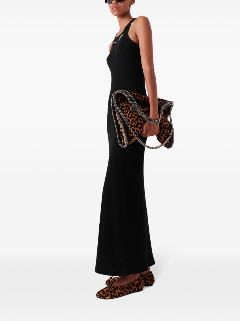Stella Mccartney Racerback Maxi Dress With Side Slit And Chain Detail