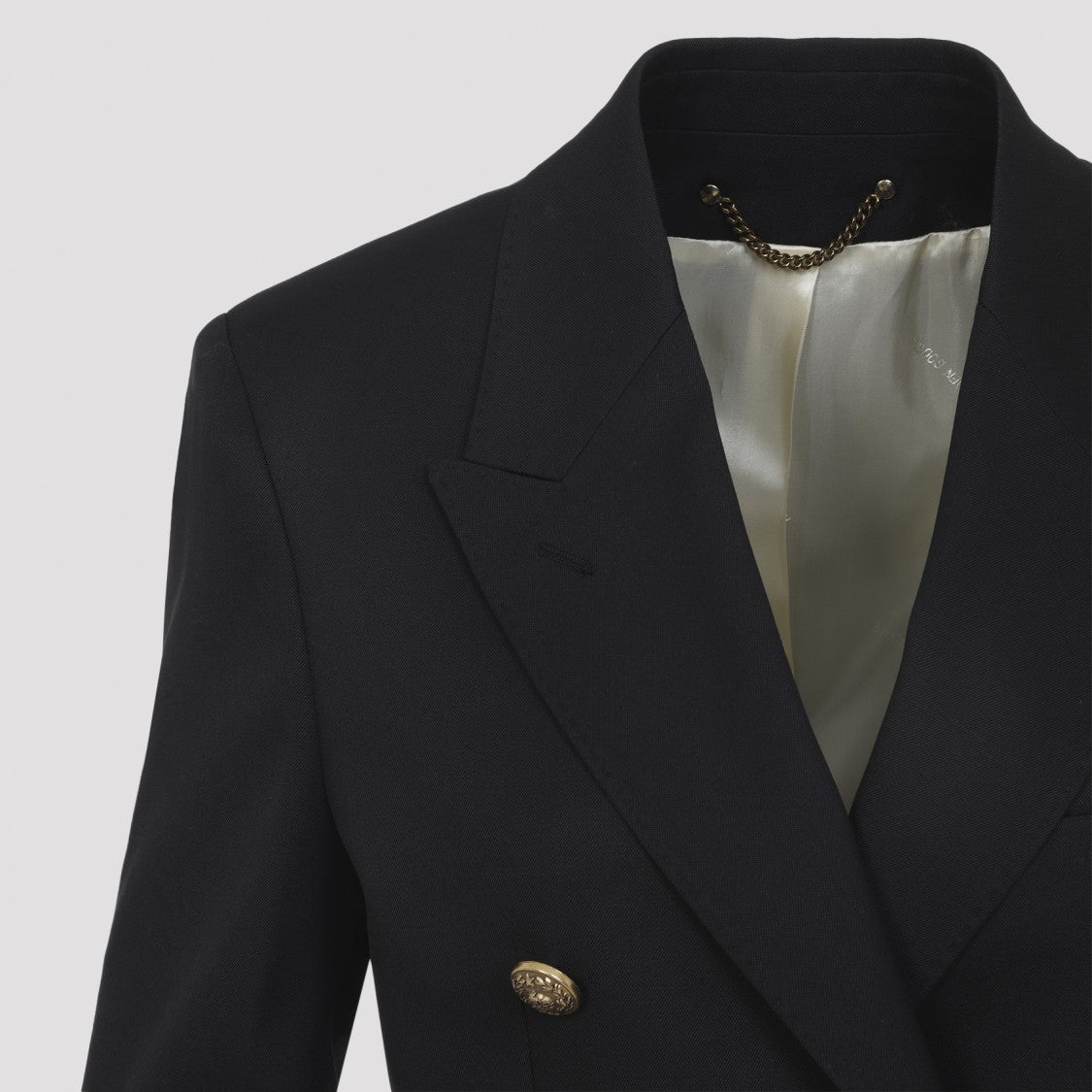 Golden Goose Black Virgin Wool Double Breasted Blazer