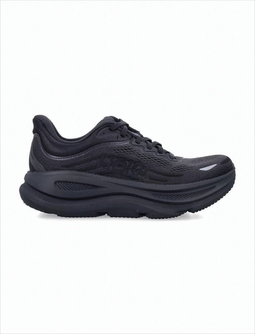 Hoka Minimalistic Black Sneakers With Breathable Mesh