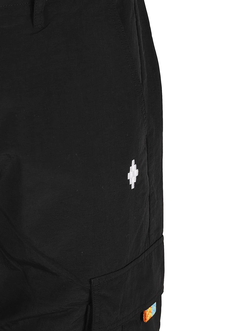 Marcelo Burlon Relaxed Fit Black Cargo Trousers