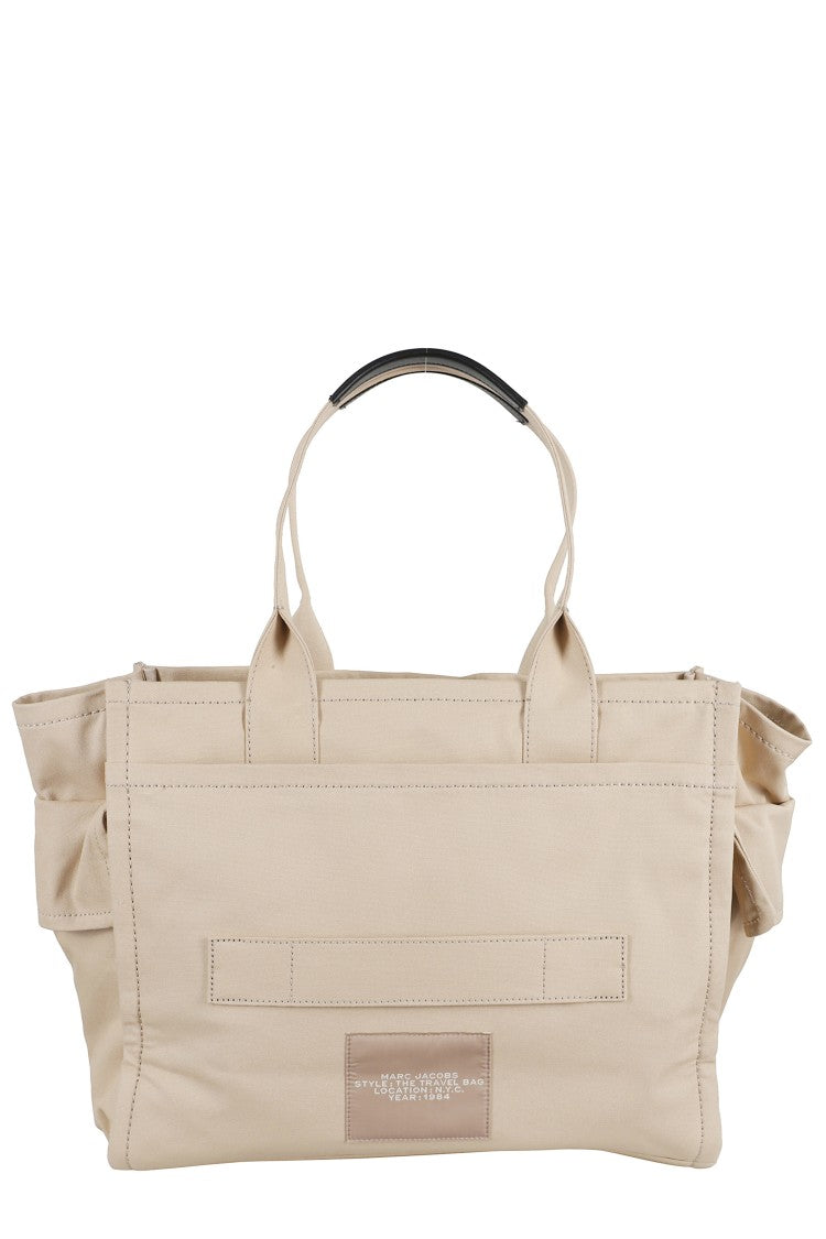 Marc Jacobs Beige Travel Tote With Dual Handles And Logo