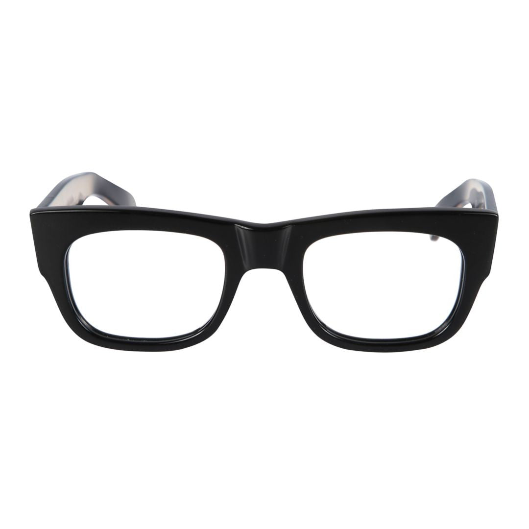 Kador Timeless Bold Rectangular Sunglasses With Glossy Black Finish