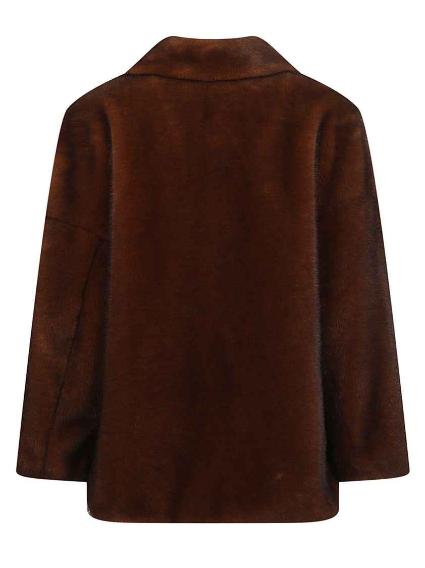 Herno Soft Faux Fur Polyester Bomber Jacket