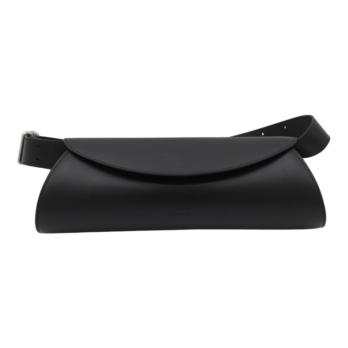 Jil Sander Elongated Black Bag With Curved Flap