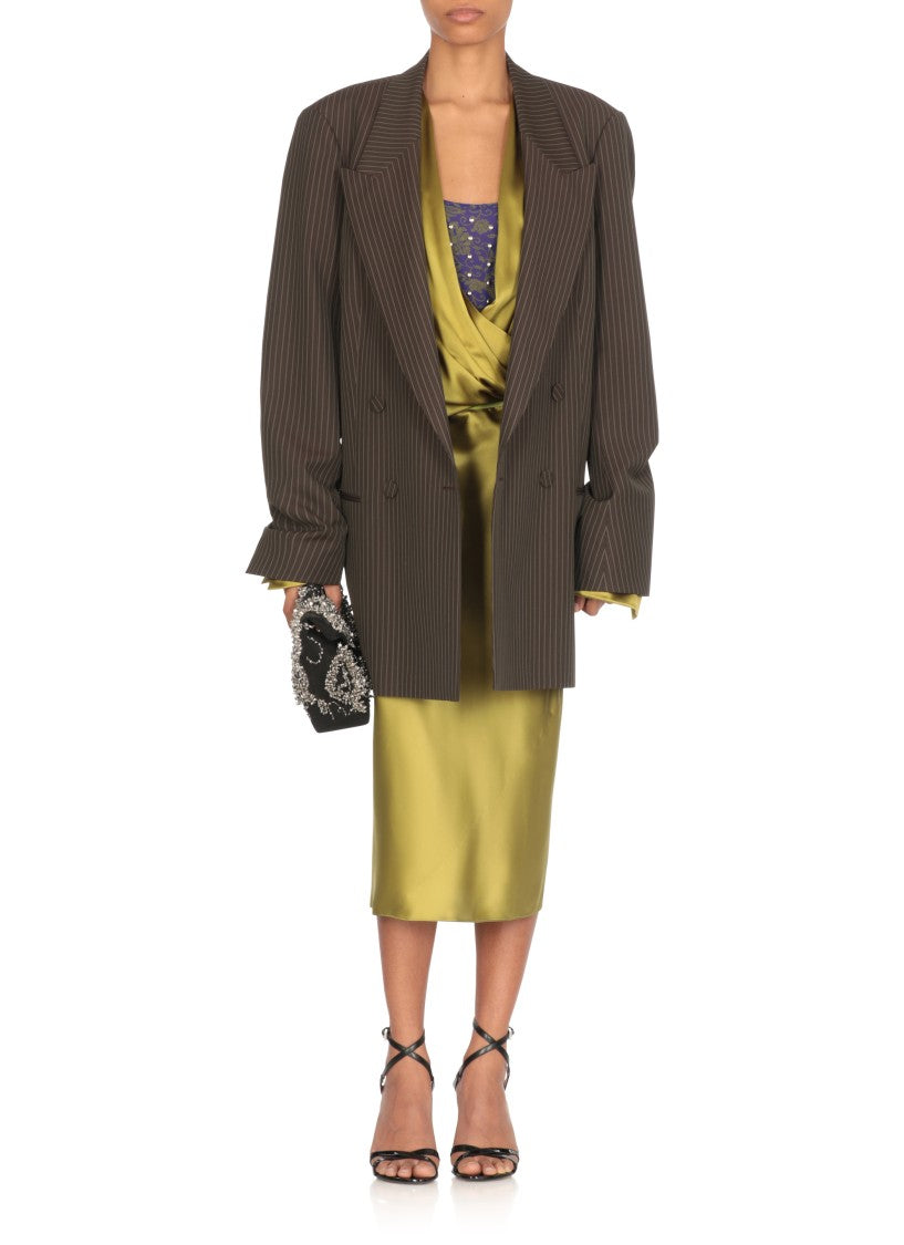 Dries Van Noten Green Silk Shirt