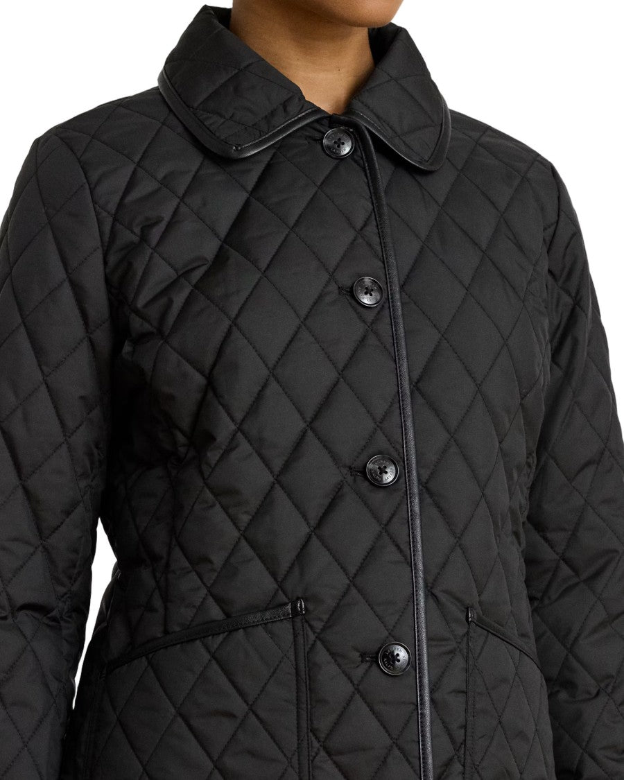 Lauren Ralph Lauren Insulated Black Coat With Quilted Design