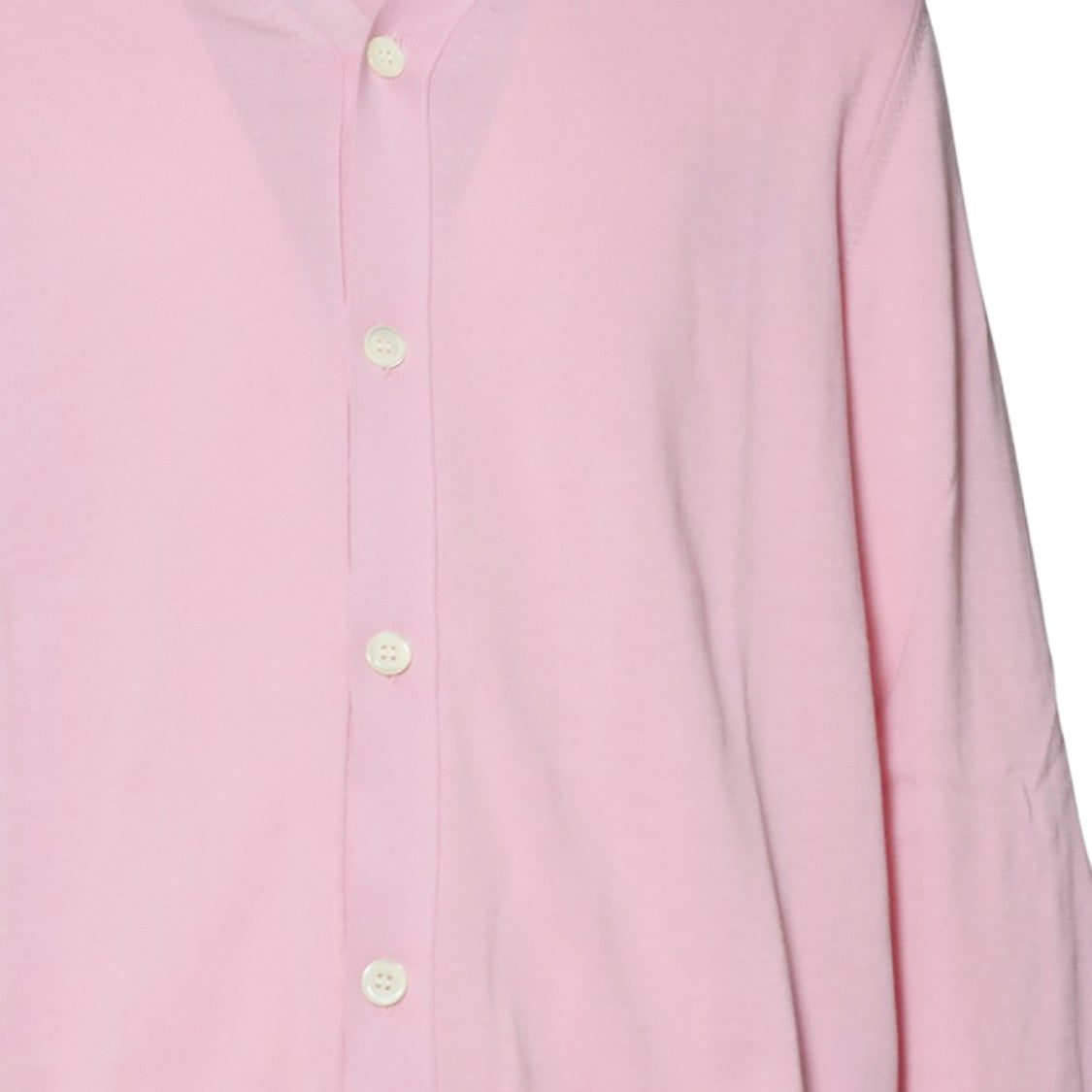 Comme Des Garçons Pink Cotton Blend V-Neck Cardigan