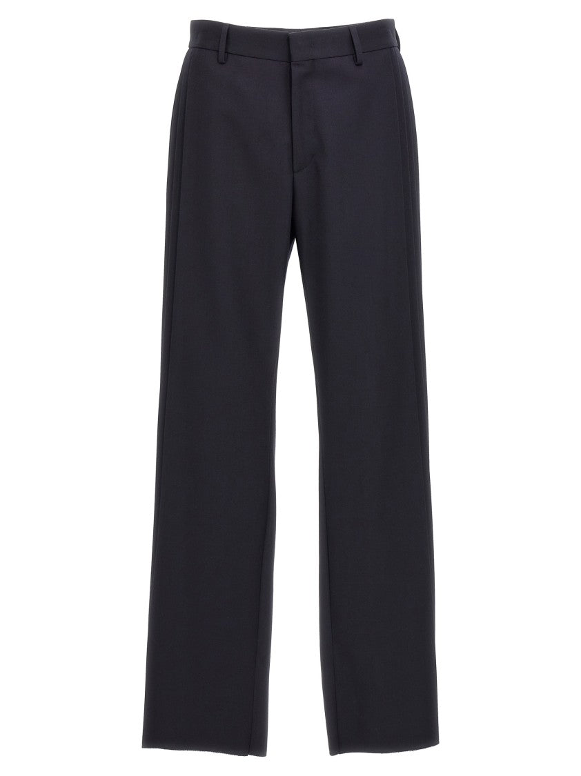 Fendi Wool Crêpe Blend Pants With Tailored Silhouette And Side Pleats