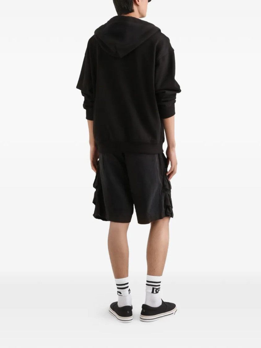 Dolce & Gabbana Black Round Neck Cotton Label T-Shirt