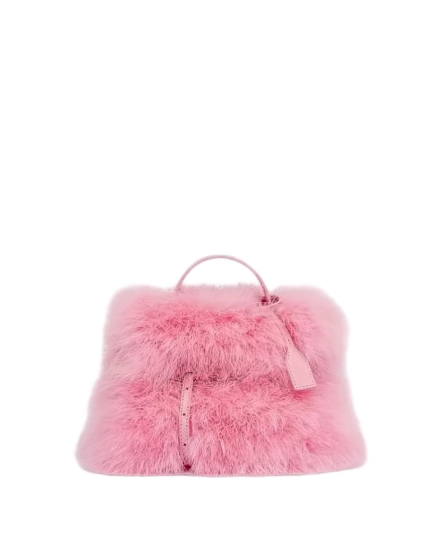 Moschino Fluffy Textured Tote Bag With Detachable Strap