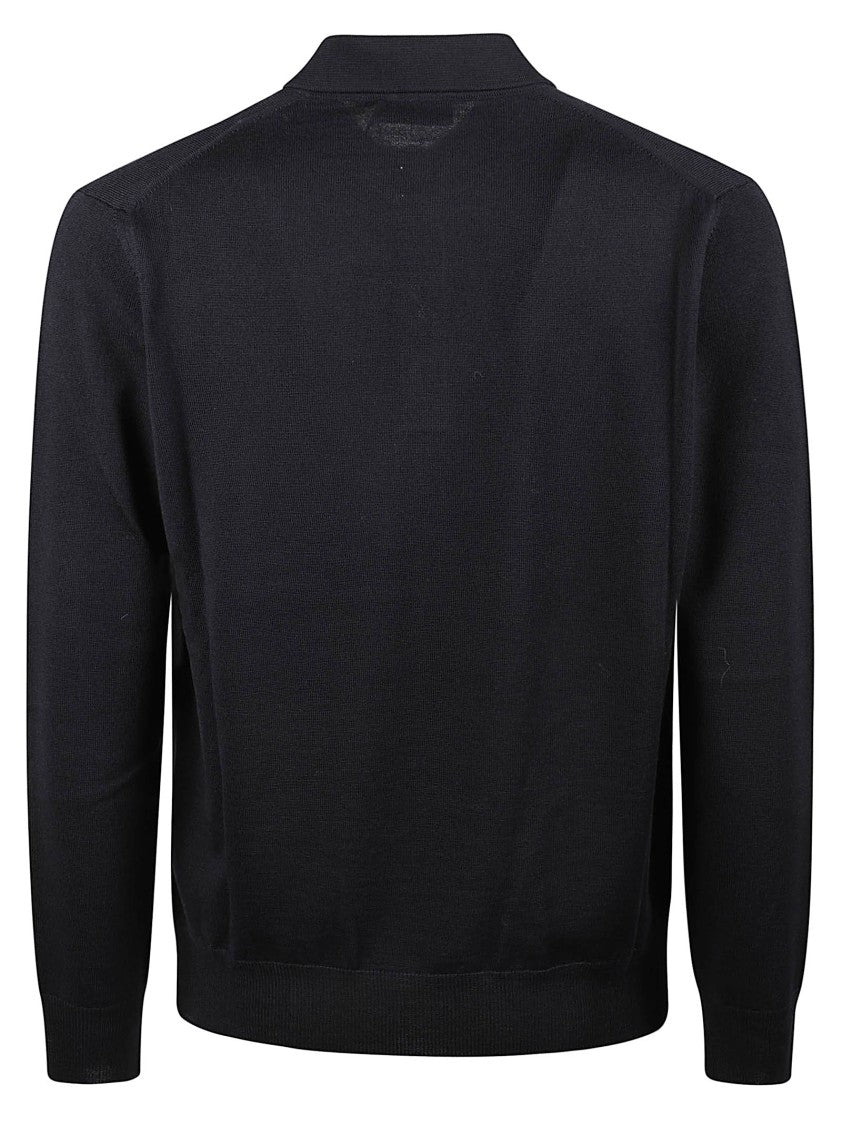Altea Polo Neck Button-Placket Virgin Wool Sweater