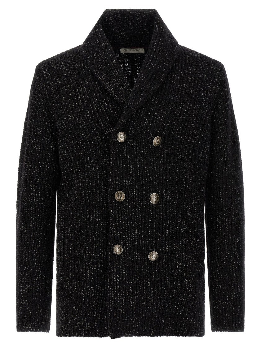 Brunello Cucinelli Double-Breasted Cashmere And Silk Blend Cardigan