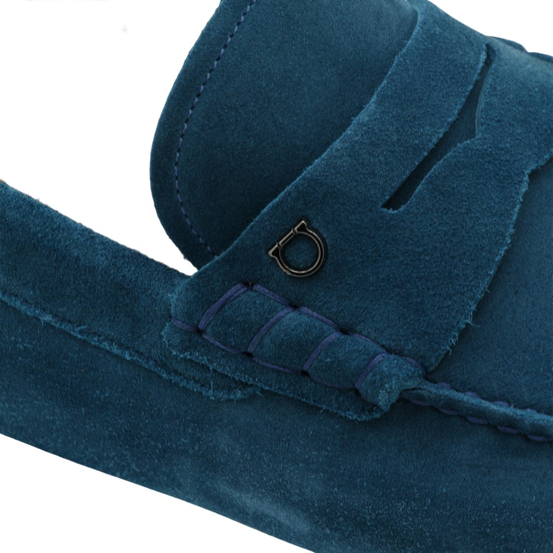 Ferragamo Suede Loafer-Designed Flat Shoes With Moccasin Stitching