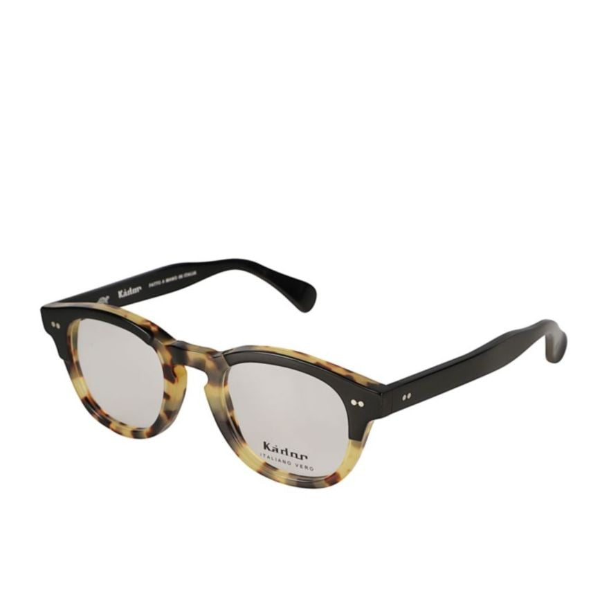 Kador Boston/N Rounded Tortoiseshell Frame Eyeglasses With Metallic Accents