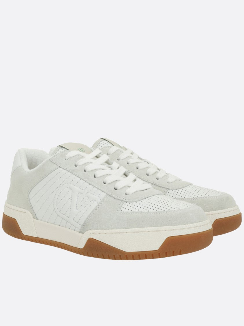 Valentino White Sneakers Low-Top Perforated Sneakers