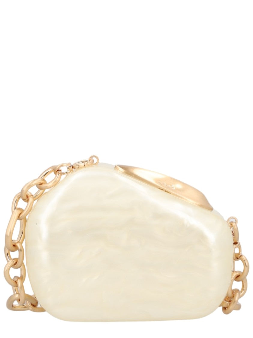 Cult Gaia Ivory Sculptural Acrylic Shoulder Bag
