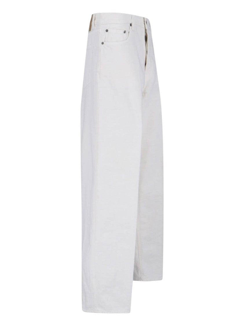 Haikure Wide-Leg Denim Pants With Classic Five-Pocket Design
