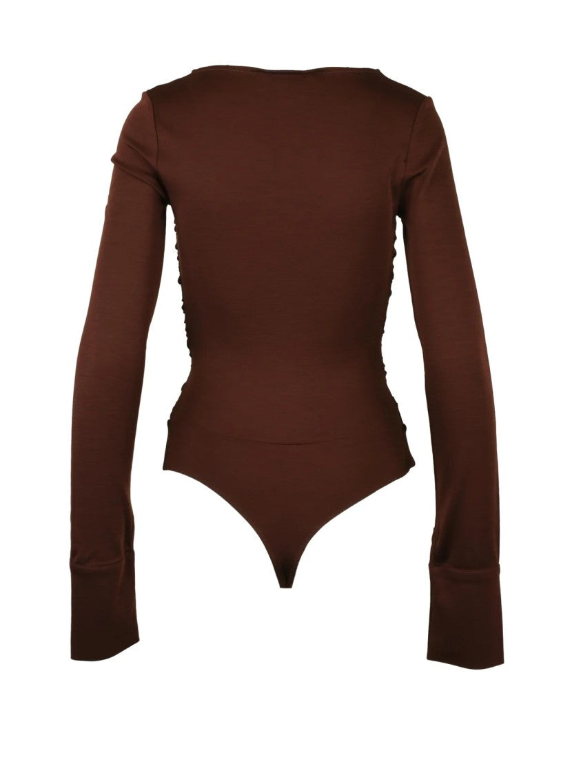 Max Mara Wool V-Neck Bodysuit