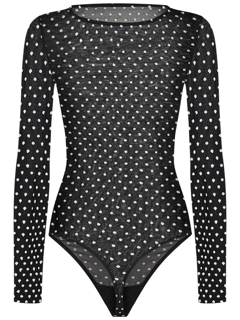 Wolford Sheer-Opaque Bodysuit With Playful Polka Dot Pattern