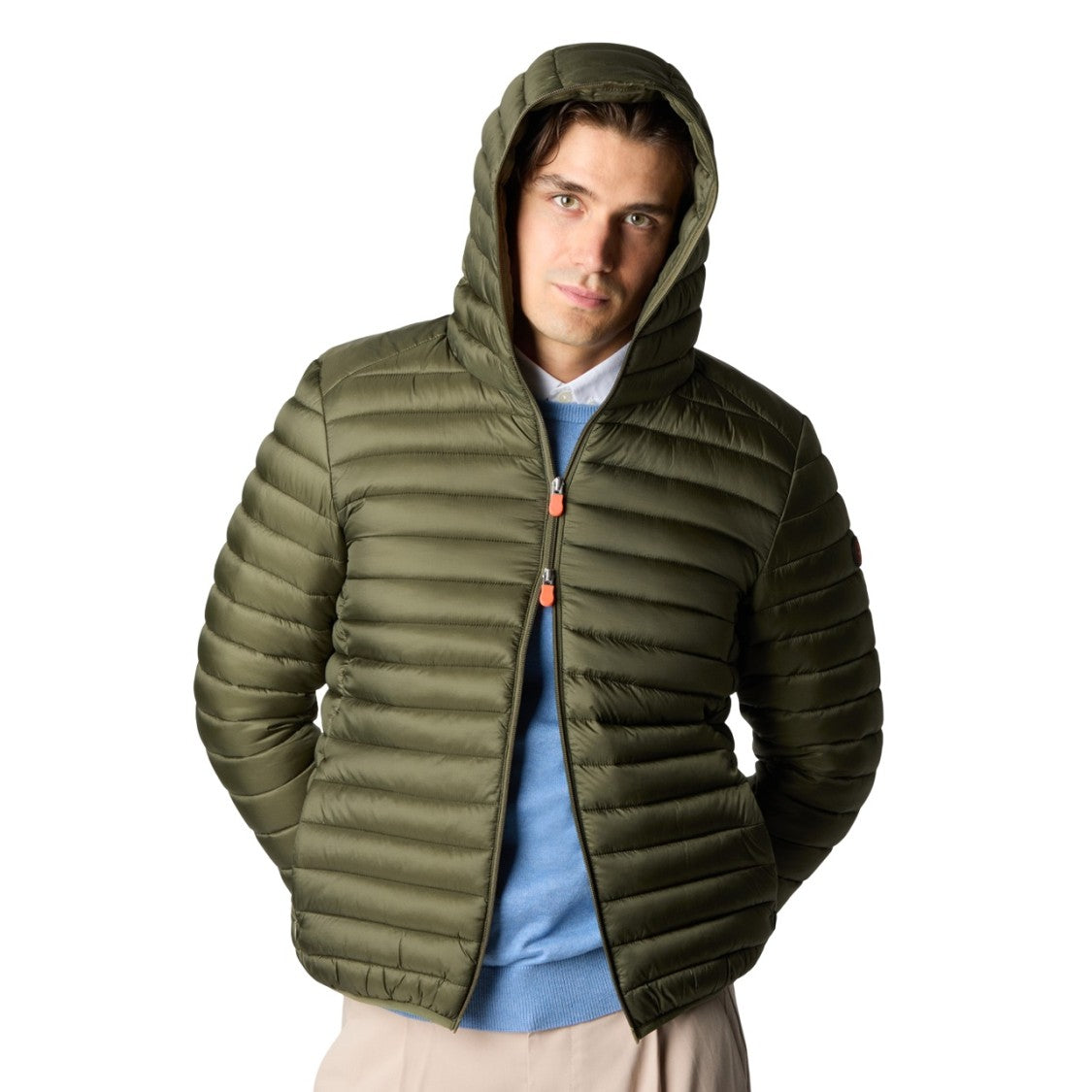 Save The Duck Lightweight Quilted Casual Jacket With Two-Way Hood