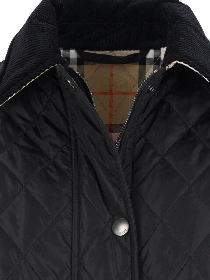 Burberry Diamond Quilted Jacket, Black Nylon