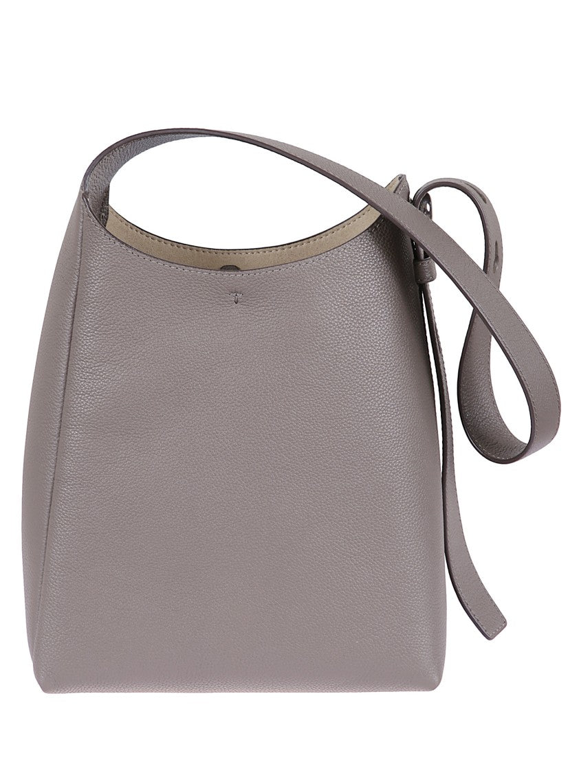 Tory Burch Hammered Leather Handbag In Wild Mushroom