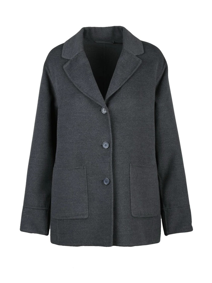 Emme By Marella Grey Polyester-Blend Coat