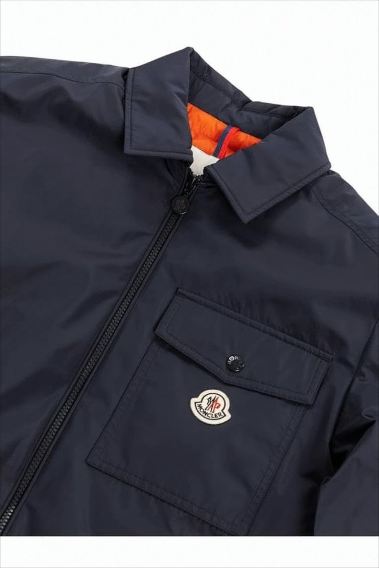 Moncler Lightweight Blue Jacket With Adjustable Hem