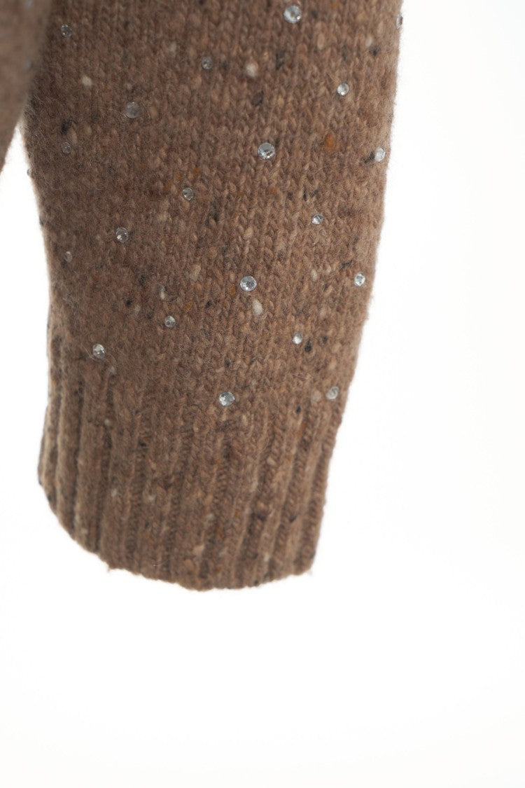 Pinko Mélange Knit Cardigan With V-Neck