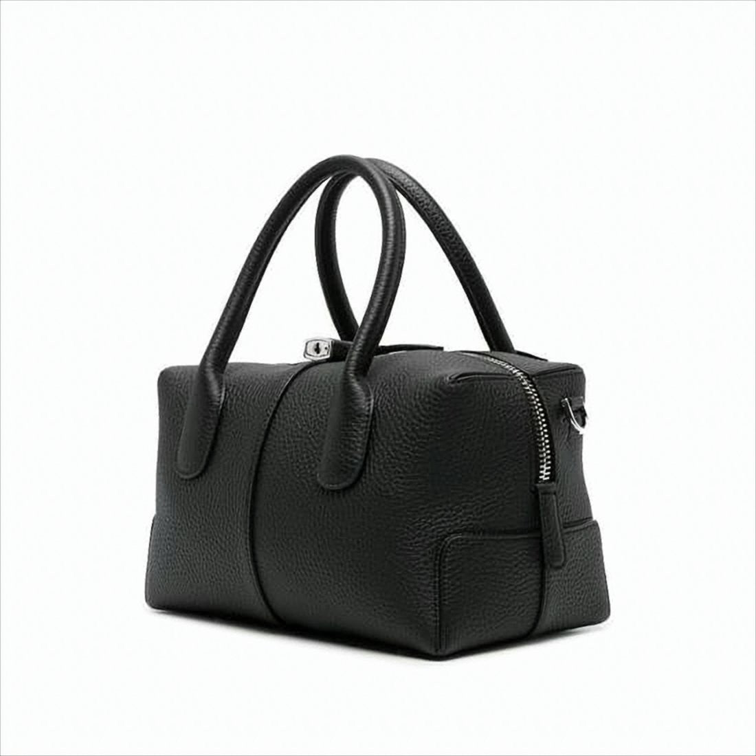 Tod's Structured Black Calf Leather Crossbody Bag
