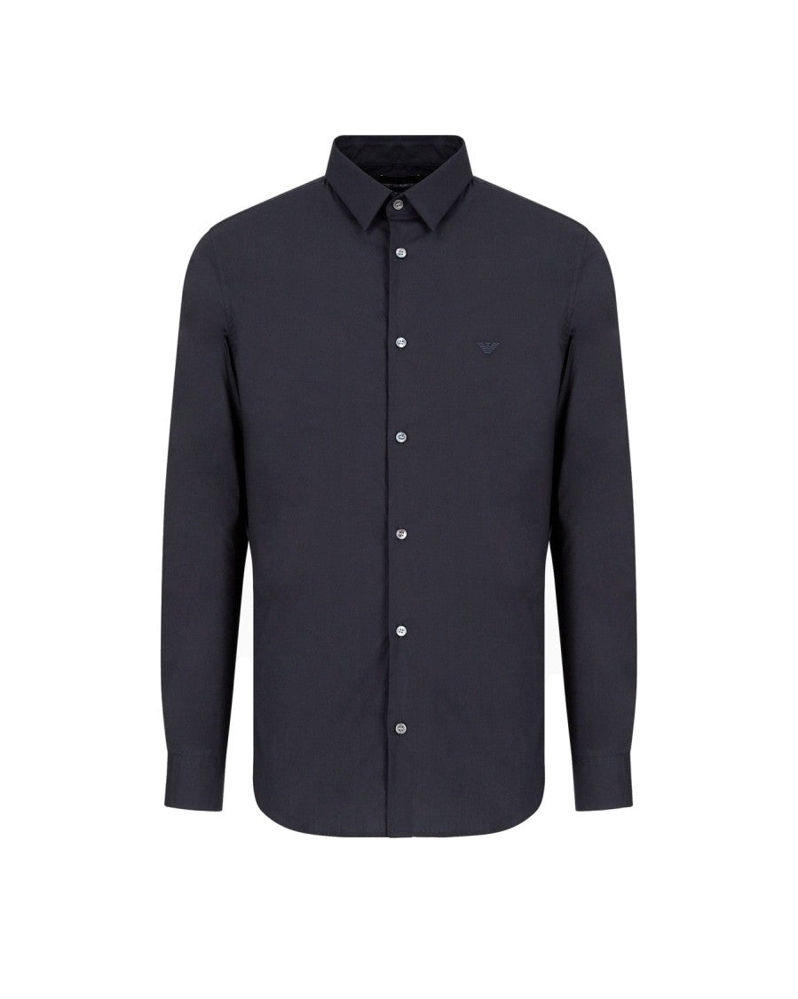 Emporio Armani Black Casual Shirt With Classic Collar