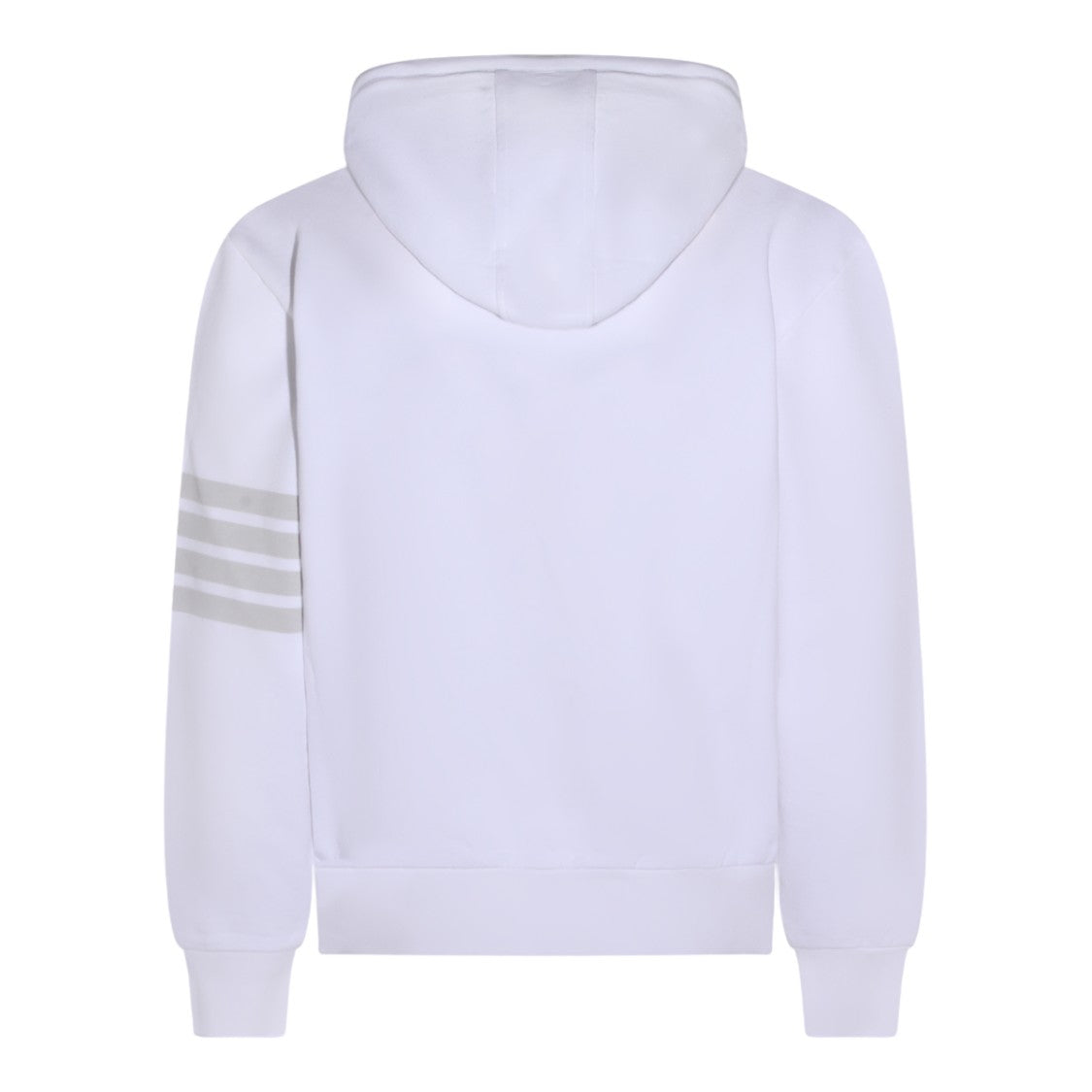 Thom Browne Classic Minimalist White Sweater With Soft Texture