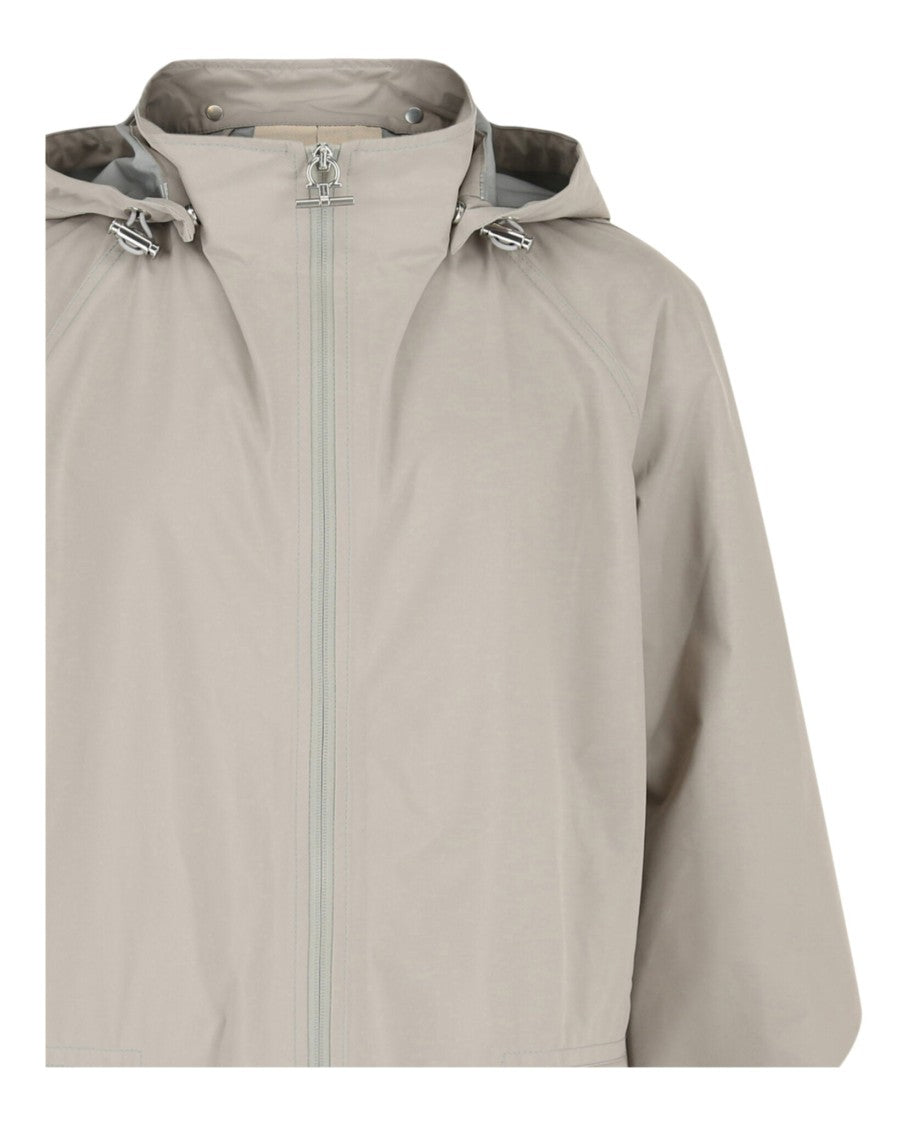 Ferragamo Hooded Gancini Rain Jacket