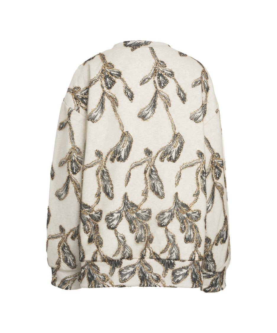 Munthe Embroidered Floral Oversized Sweatshirt