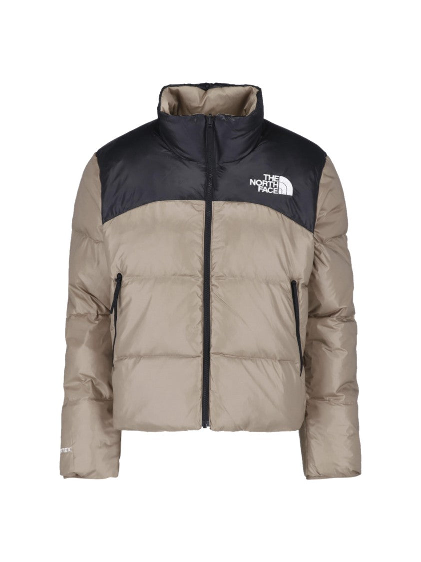 The North Face Brown Pertex Nuptse High-Collar Down Jacket