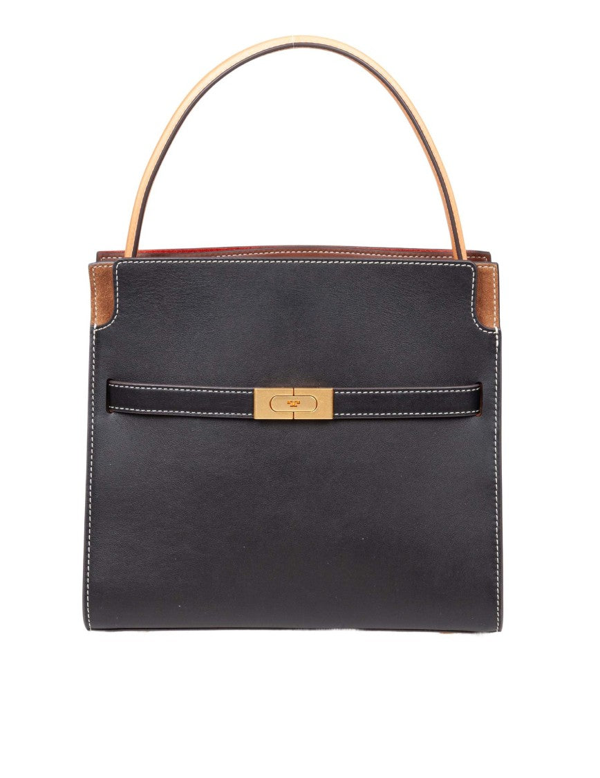 Tory Burch Lee Radziwill Small Leather Bag In Black