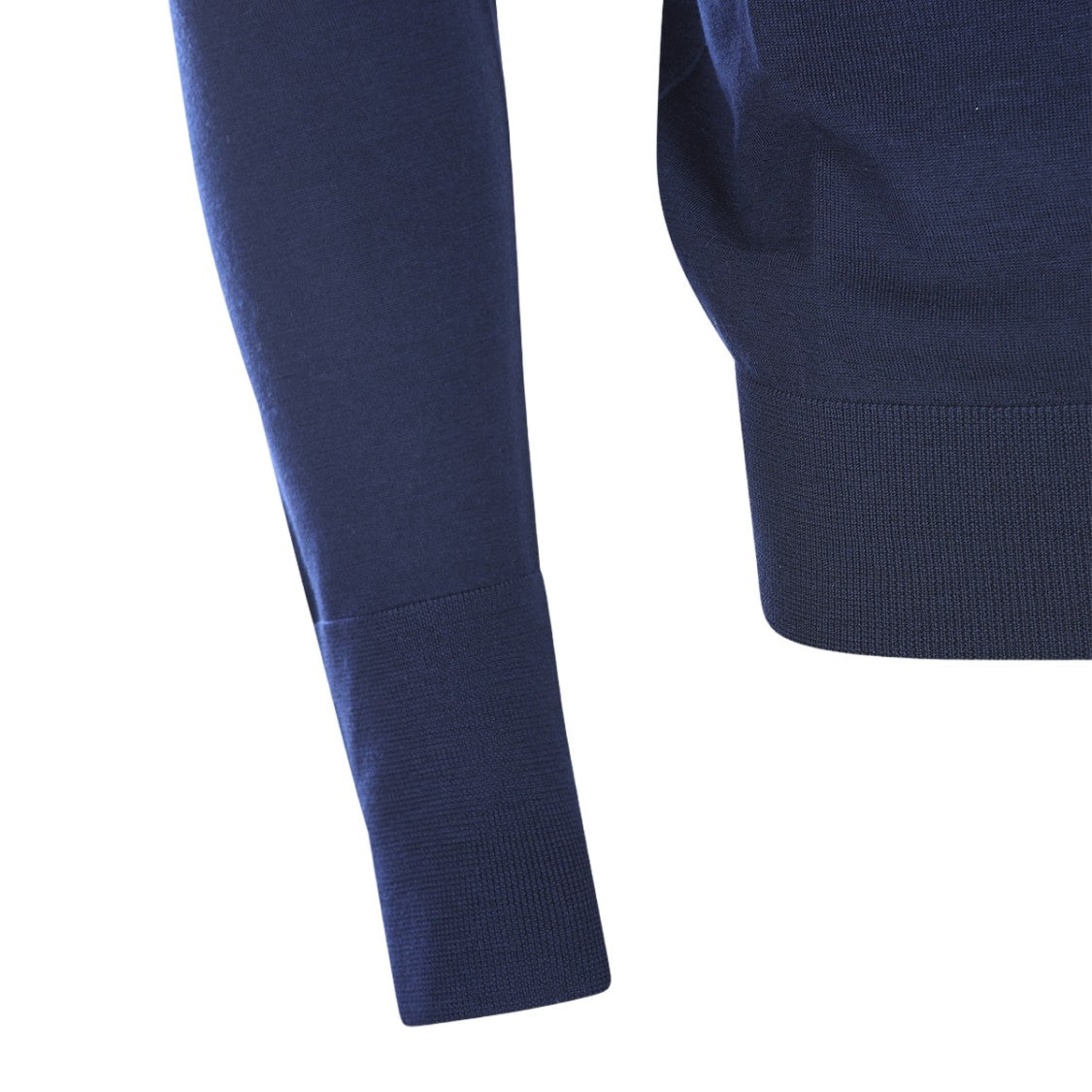 Eleventy Deep Blue Classic Crew Neck Sweater
