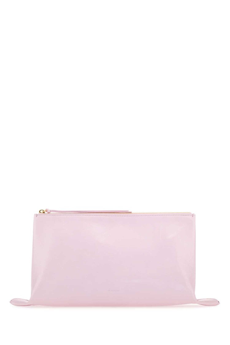 Jil Sander Pastel Pink Leather Medium Clutch