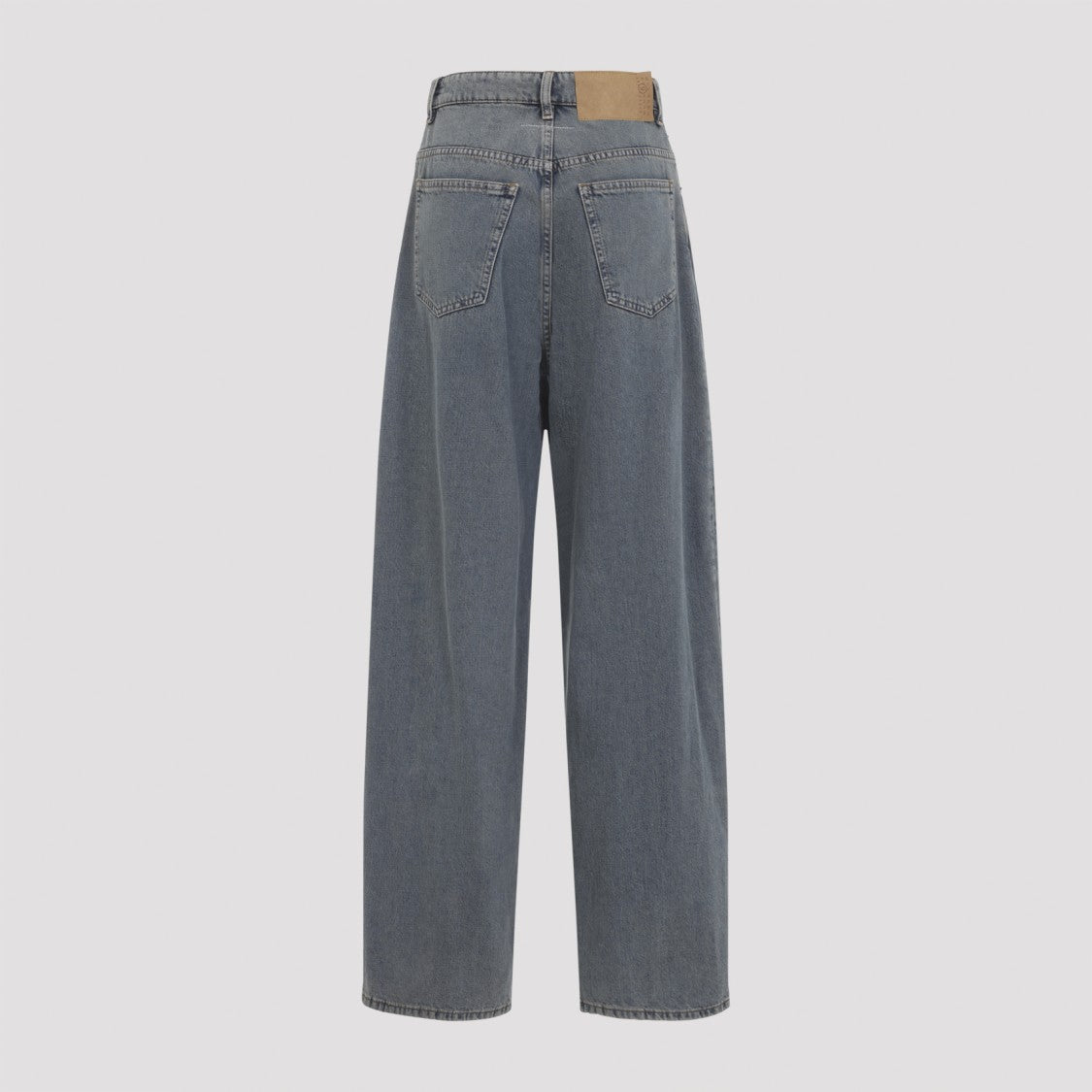 Mm6 By Maison Margiela High-Waisted Wide-Leg Jeans With Unique Panel Design