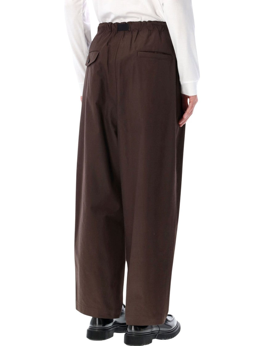 Comme Des Garçons Belted Wide-Leg Cotton Pants