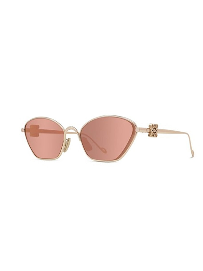 Loewe Angular Frame Sunglasses With Chic Metallic Finish