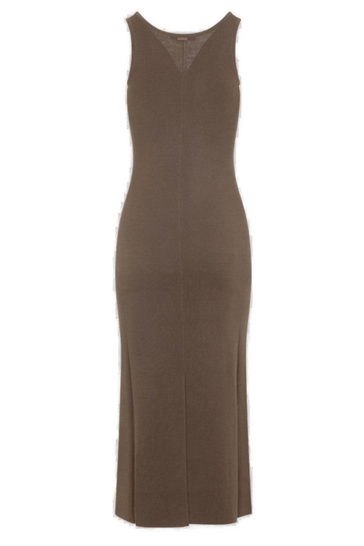 Max Mara Sleeveless Midi Dress With Fitted Silhouette