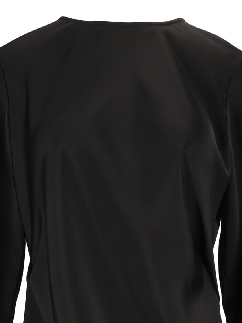 Emporio Armani Long-Sleeve Smooth Midi Dress