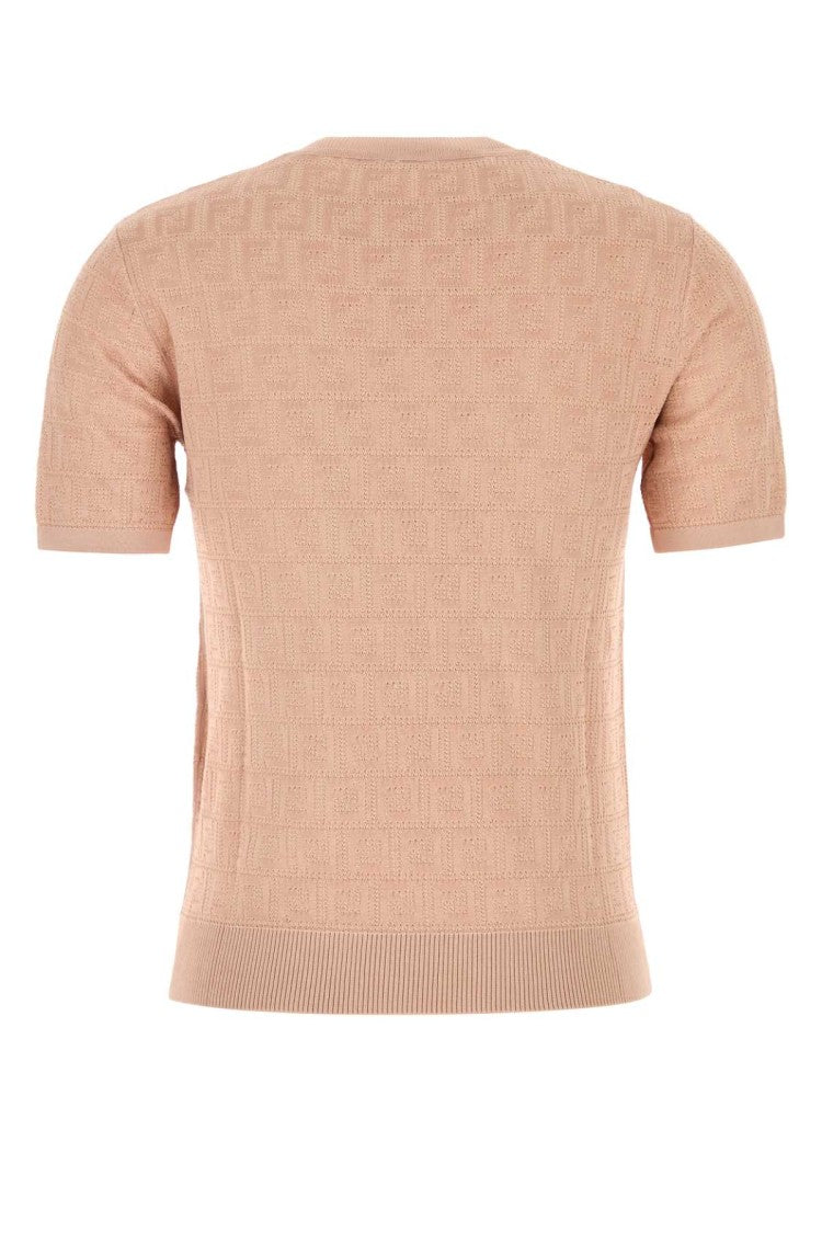 Fendi Pink Cotton Blend Sweater