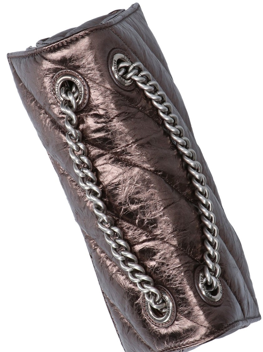 Balenciaga Small 'Cush Chain' Shoulder Bag – Brown