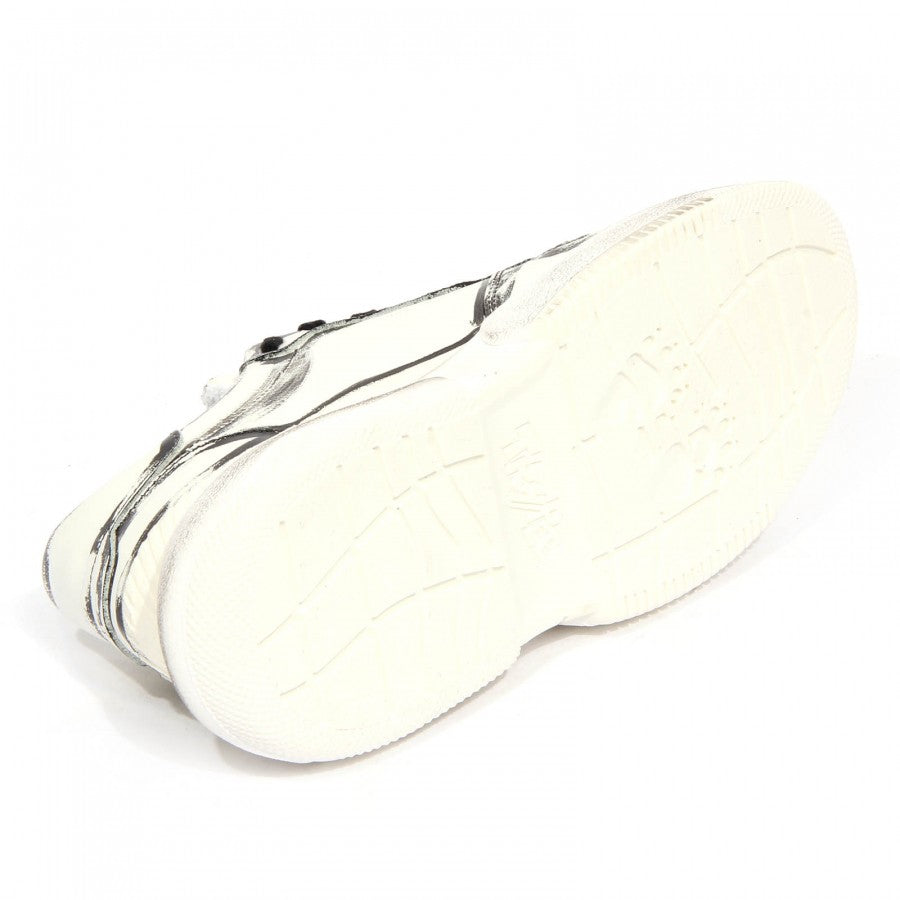 Trypee Artistic Leather Sneakers With Brushstroke Detailing