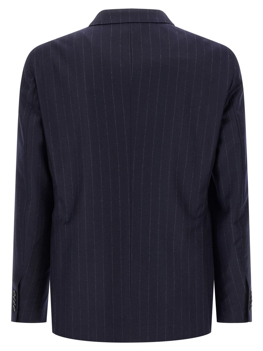 Tagliatore Pinstriped Two-Piece Suit In Super 110'S Wool